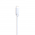 Gear Rund ladekabel Lightning til USB-A 0,3m Hvit MFI