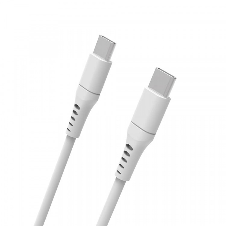 Gear Ladekabel USB-C til USB-C 2.0 3m Kabel Hvit Gear Ladekabel USB-C til USB-C 2.0 3m Kabel Hvit