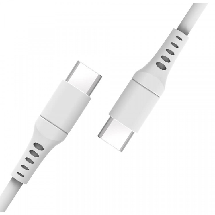 Gear Ladekabel USB-C til USB-C 2.0 3m Kabel Hvit Gear Ladekabel USB-C til USB-C 2.0 3m Kabel Hvit