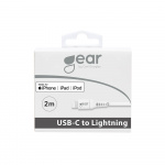 Gear Ladekabel USB-C til Lightning 2m Hvit MFI C94