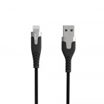 Gear Ladekabel PRO USB-A til Lightning C89 1.5m Svart Kevlarkabel med Metallkoblinger