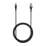 Gear Ladekabel PRO USB-A til Lightning C89 1.5m Svart Kevlarkabel med Metallkoblinger