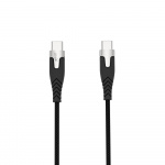 Gear Ladekabel PRO USB-C til USB-C 2.0 1.5m Svart Kevlarkabel med Metallkoblinger Gear Ladekabel PRO USB-C til USB-C 2.0 1.5m Svart Kevlarkabel med Metallkoblinger