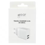 Gear Lader 220V 2xUSB-A 3,4A Hvit