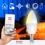 Alpina WiFi Smart E14 LED varm/kald hvit 4,9 W 470 lm Alpina WiFi Smart E14 LED varm/kald hvit 4,9 W 470 lm