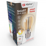 Alpina WiFi Smart E27 LED Filament varm hvit 7W 806 lm Alpina WiFi Smart E27 LED Filament varm hvit 7W 806 lm