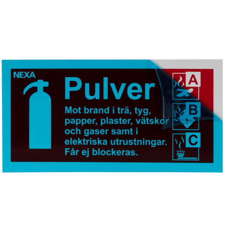 Nexa BSP-1020 Skilt for pulverslukkere Nexa BSP-1020 Skilt for pulverslukkere