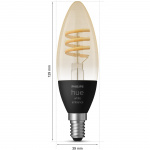 Philips Hue Hvit Ambiance Filament E14 Crown 350 lm 2-pk