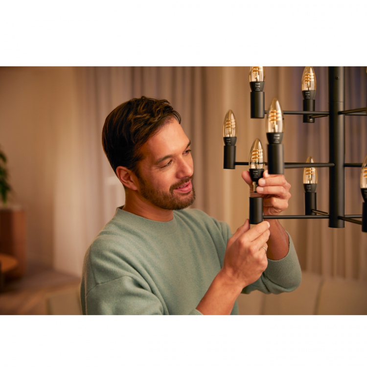 Philips Hue Hvit Ambiance Filament E14 Crown 350 lm 2-pk