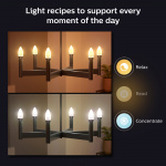 Philips Hue Hvit Ambiance Filament E14 Crown 350 lm 2-pk