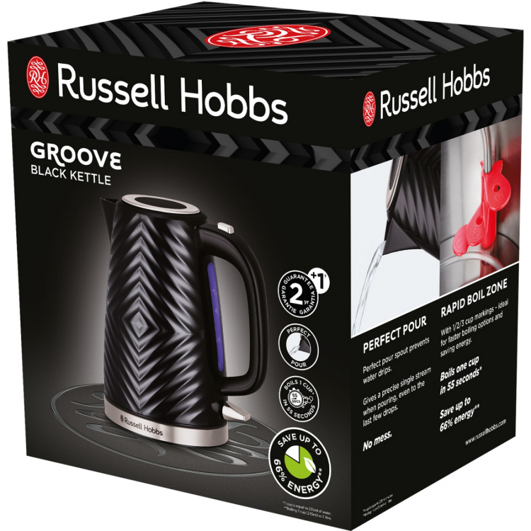 Russell Hobbs Groove vannkoker svart 26380-70