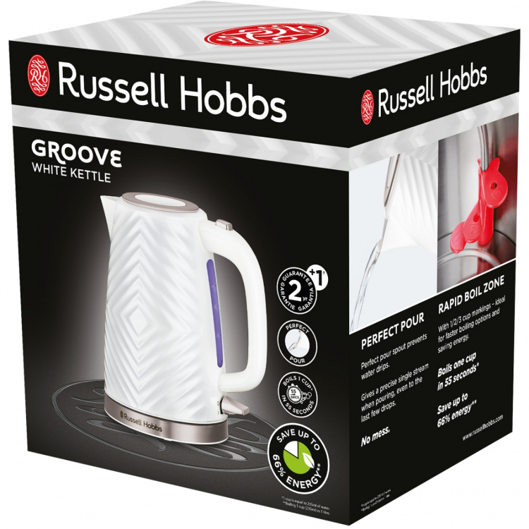 Russell Hobbs Groove vannkoker hvit 26381-70
