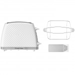 Russell Hobbs Brødrister Hvit Groove 2S Toast 26391-56