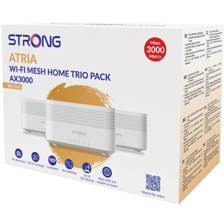 Strong Atria WiFi 6 Mesh AX3000 Home-sett 3-pakning