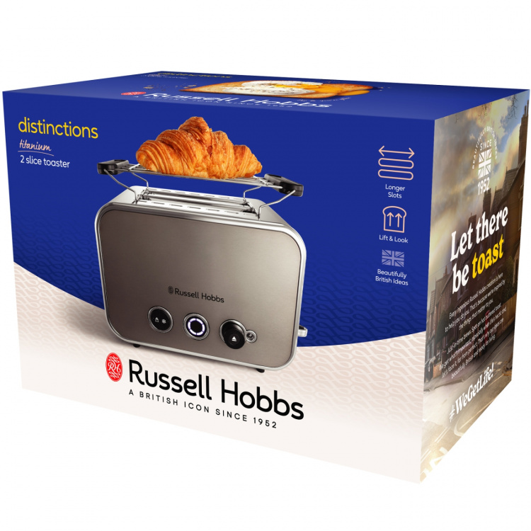 Russell Hobbs Distinctions 2S brødrister Titanium 26432-56 Russell Hobbs Distinctions 2S brødrister Titanium 26432-56