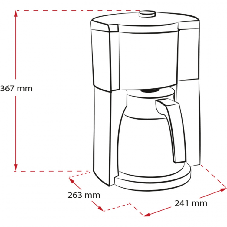 Melitta Thermos kaffetrakter LOOK 5.0 THERM TIMER, SORT Melitta Thermos kaffetrakter LOOK 5.0 THERM TIMER, SORT