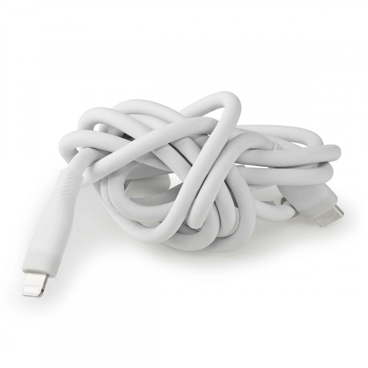 Nedis Lightning Kabel | USB 2.0 | Apple Lightning 8-Pinners | USB-C™ Hann | 480 Mbps | Nikkel belagt | 1.50 m | Rund | Silikon | Hvit | Boks