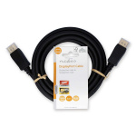 Nedis Displayport-kabel | DisplayPort Han | DisplayPort Han | 8K@60Hz | Gull belagt | 3.00 m | Rund | PVC | Sort | Label