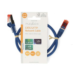 Nedis CAT6 Nettverkskabel | RJ45 Han | RJ45 Han | S/FTP | 0.50 m | Rund | LSZH | Blå | Label