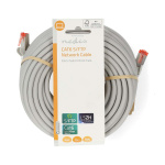 Nedis CAT6 Nettverkskabel | RJ45 Han | RJ45 Han | S/FTP | 15.0 m | Rund | LSZH | Grå | Label