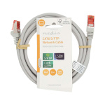 Nedis CAT6 Nettverkskabel | RJ45 Han | RJ45 Han | S/FTP | 2.00 m | Rund | LSZH | Grå | Label