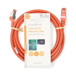Nedis CAT6 Nettverkskabel | RJ45 Han | RJ45 Han | S/FTP | 2.00 m | Rund | LSZH | Oransje | Label