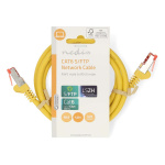 Nedis CAT6 Nettverkskabel | RJ45 Han | RJ45 Han | S/FTP | 1.00 m | Rund | LSZH | Gul | Label