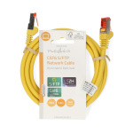Nedis CAT6 Nettverkskabel | RJ45 Han | RJ45 Han | S/FTP | 1.50 m | Rund | LSZH | Gul | Label