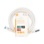Nedis CAT6a nettverkskabel | S/FTP | RJ45 Han | RJ45 Han | 3.00 m | Snagless | Rund | LSZH | Hvit | Label