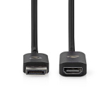 Nedis Displayport-adapter | DisplayPort Han | HDMI™ Output | 8K@30Hz | Nikkel belagt | Rett | 0.20 m | Rund | TPE | PVC | Sort | Konvolutt