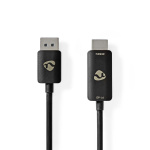 Nedis Displayport-adapter | DisplayPort Han | HDMI ™ -kontakt | 8K@30Hz | Nikkel belagt | Rett | 1.80 m | Rund | TPE | Sort | Konvolutt