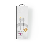 Nedis Lightning Kabel | USB 2.0 | USB-C™ Hann | Apple Lightning 8-Pinners | 480 Mbps | Gull belagt | 2.00 m | Rund | Flettet / Nylon | Aluminium | Deksel Vindusboks