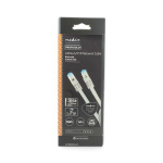 Nedis CAT6a nettverkskabel | S/FTP | RJ45 Han | RJ45 Han | 1.00 m | Snagless | Rund | Flettet / PVC | Sølv | Deksel Vindusboks Nedis CAT6a nettverkskabel | S/FTP | RJ45 Han | RJ45 Han | 1.00 m | Snagless | Rund | Flettet / PVC | Sølv | Deksel Vindusboks