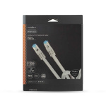 Nedis CAT6a nettverkskabel | S/FTP | RJ45 Han | RJ45 Han | 10.0 m | Snagless | Rund | Flettet / PVC | Sølv | Deksel Vindusboks