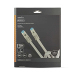 Nedis CAT6a nettverkskabel | S/FTP | RJ45 Han | RJ45 Han | 3.00 m | Snagless | Rund | Flettet / PVC | Sølv | Deksel Vindusboks