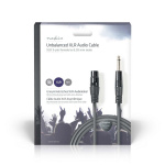 Nedis Ubalansert lydkabel | XLR 3-Pin Hun | 6.35 mm Han | Nikkel belagt | 10.0 m | Rund | PVC | Mørk Grå | Gaveeske