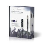 Nedis Ubalansert lydkabel | XLR 3-Pin Hun | 6.35 mm Han | Nikkel belagt | 10.0 m | Rund | PVC | Mørk Grå | Gaveeske