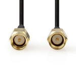 Nedis Antennekabel | SMA Han | SMA Han | Gull belagt | 50 Ohm | Singel Skjermet | 5.00 m | Rund | PVC | Sort | Label