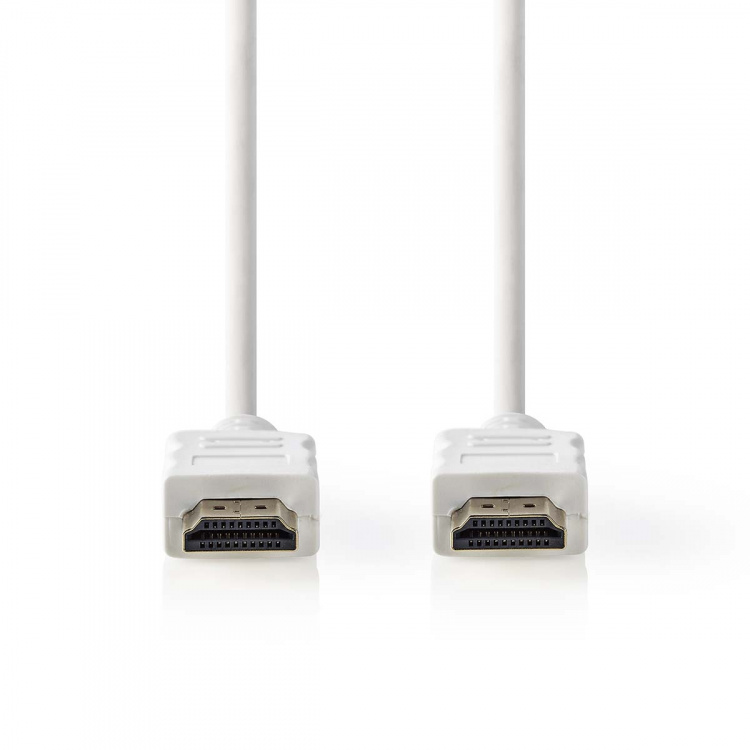 Nedis High Speed ​​HDMI ™ kabel med Ethernet | HDMI ™ -kontakt | HDMI ™ -kontakt | 4K@30Hz | ARC | 10.2 Gbps | 2.00 m | Rund | PVC | Hvit | Boks