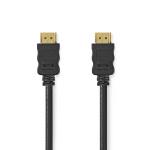 Nedis High Speed ​​HDMI ™ kabel med Ethernet | HDMI ™ -kontakt | HDMI ™ -kontakt | 4K@30Hz | ARC | 10.2 Gbps | 7.50 m | Rund | PVC | Sort | Label