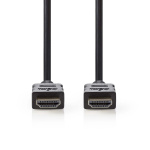 Nedis High Speed ​​HDMI ™ kabel med Ethernet | HDMI ™ -kontakt | HDMI ™ -kontakt | 4K@30Hz | ARC | 10.2 Gbps | 7.50 m | Rund | PVC | Sort | Label