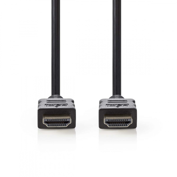 Nedis High Speed ​​HDMI ™ kabel med Ethernet | HDMI ™ -kontakt | HDMI ™ -kontakt | 4K@30Hz | ARC | 10.2 Gbps | 7.50 m | Rund | PVC | Sort | Label