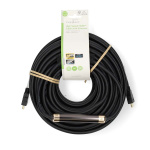 Nedis High Speed ​​HDMI ™ kabel med Ethernet | HDMI ™ -kontakt | HDMI ™ -kontakt | 4K@30Hz | ARC | 10.2 Gbps | 25.0 m | Rund | PVC | Sort | Label