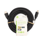 Nedis High Speed ​​HDMI ™ kabel med Ethernet | HDMI ™ -kontakt | HDMI ™ -kontakt | 4K@30Hz | ARC | 10.2 Gbps | 7.50 m | Rund | PVC | Sort | Label