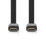 Nedis High Speed ​​HDMI ™ kabel med Ethernet | HDMI ™ -kontakt | HDMI ™ -kontakt | 4K@30Hz | 10.2 Gbps | 10.0 m | Flatt | PVC | Sort | Label