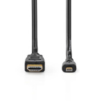 Nedis High Speed ​​HDMI ™ kabel med Ethernet | HDMI ™ -kontakt | HDMI ™ mikrokontakt | 4K@30Hz | 10.2 Gbps | 1.50 m | Rund | PVC | Sort | Label
