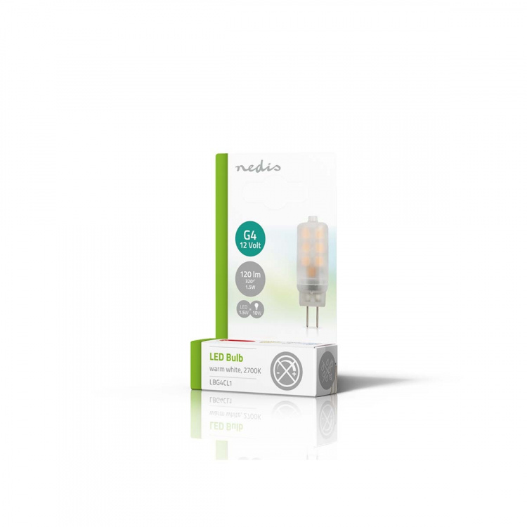 Nedis LED Lampe G4 | 1.5 W | 120 lm | 2700 K | Varm Hvit | Antall lamper i pakningen: 1 stk