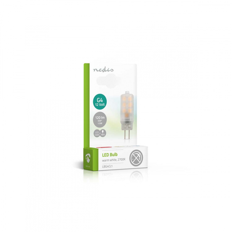 Nedis LED Lampe G4 | 1.5 W | 120 lm | 2700 K | Varm Hvit | Antall lamper i pakningen: 1 stk