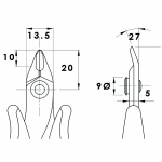 Piergiacomi Skjæretang 128 mm Presisjon