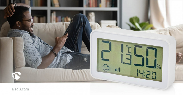 Nedis SmartLife Klimasensor | Zigbee 3.0 | Batteri drevet | Android™ / IOS | Hvit Nedis SmartLife Klimasensor | Zigbee 3.0 | Batteri drevet | Android™ / IOS | Hvit